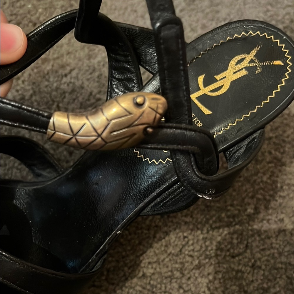 Yves Saint Laurent Black Elegant Heels - Picture 3 of 9